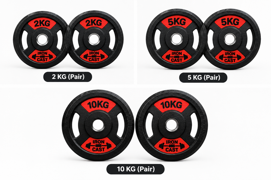 Rubber Coated Weight Plates 1 kg to 20 kg ( pair)
