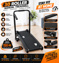 High Quality Manual Roller Treadmill with Twister | 30 Rollers | Foldable Home Walking & Jogging Machine | 150KG Weight Capacity