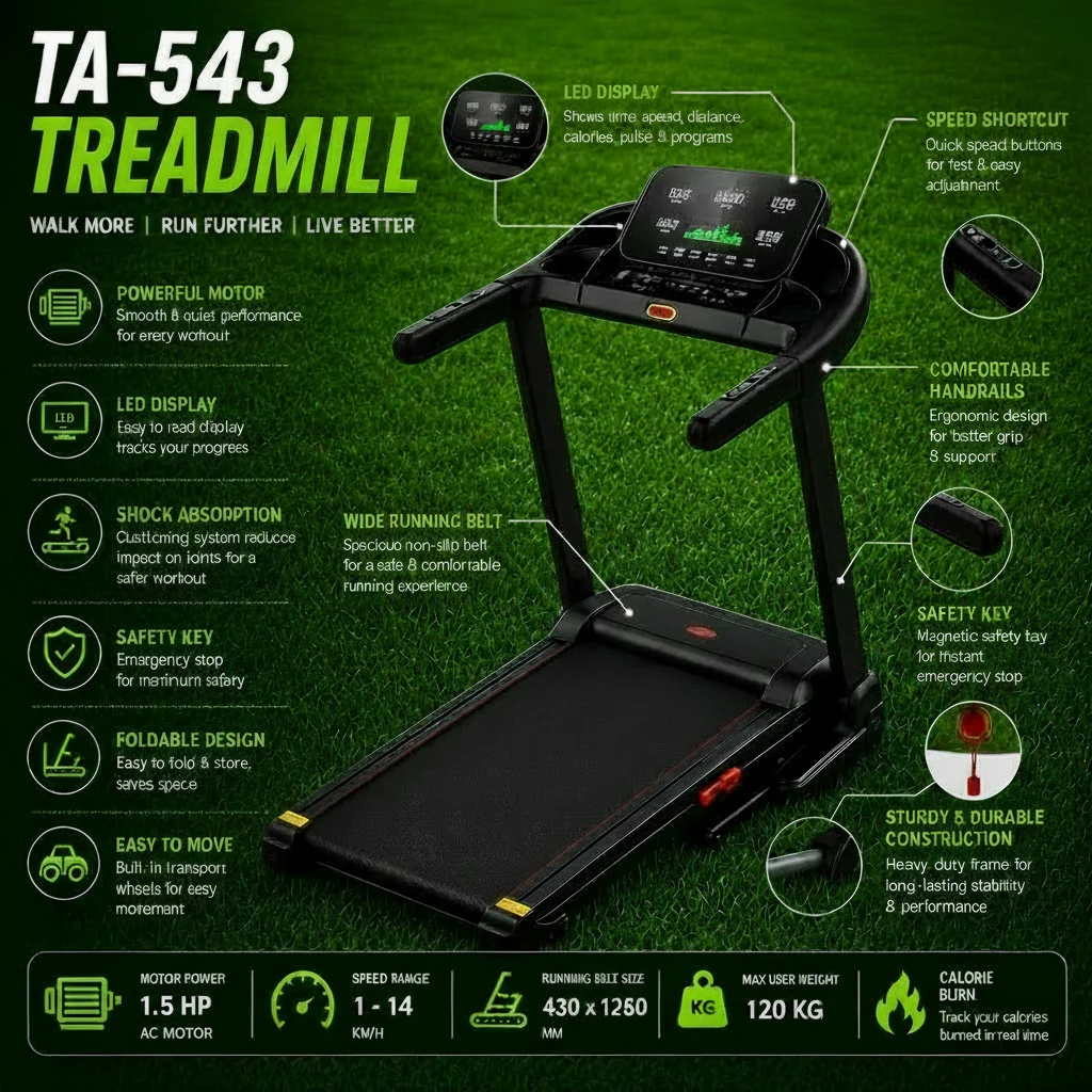 TA-543 Professional Motorized Treadmill