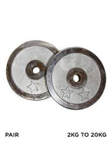 Chrome Weight plates 1 to 20kg ( Pair )