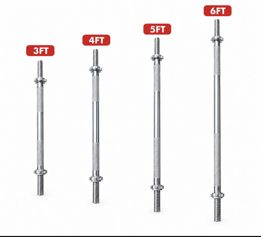 Solid Iron Barbell Straight rod 3ft to 6ft