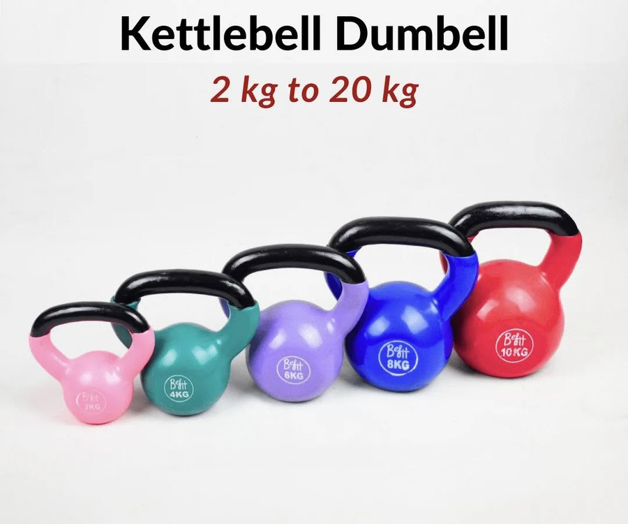 Kettlebells Vinyl Coated 2 to 20 KG Single Piece