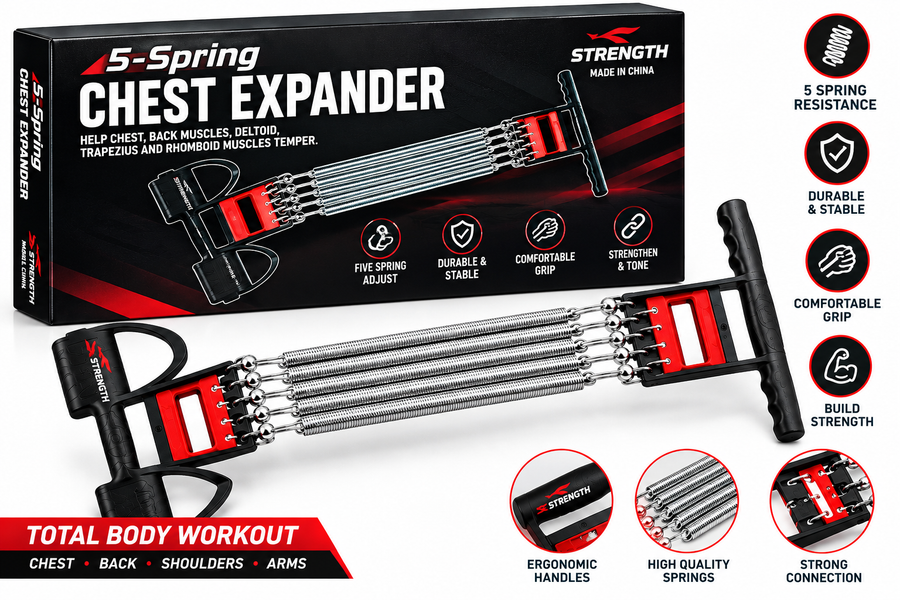 5 Springs 3-in-1 Multi-Functional Muscle/Chest Expander