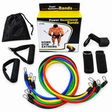 Power Resistance Band Set of 11 Piece 5 Tubes Door Hanger