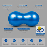 Peanut Exercise Ball with Foot Pump | Anti-Burst Stability Ball for Yoga, Pilates, Balance & Core Training