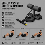 Adjustable Abdominal Trainer – Sit-up Suction, Resistance Band & Durable Iron Build